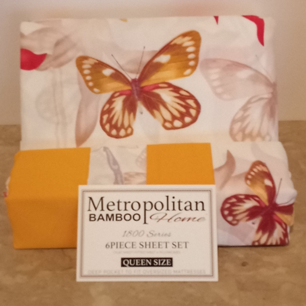 Metropolitan Bamboo Tropical Butterfly Queen Sh… - Picture 3 of 12